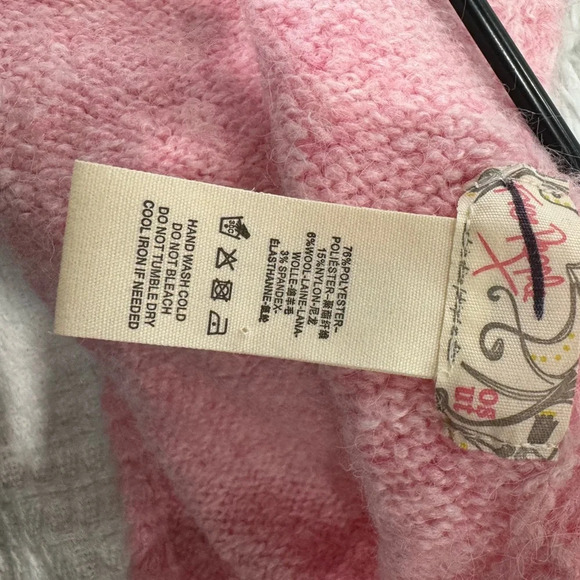 NWOT FREE PEOPLE Prima Donna knit Bolero one size pink long sleeve shrug - Picture 10 of 10